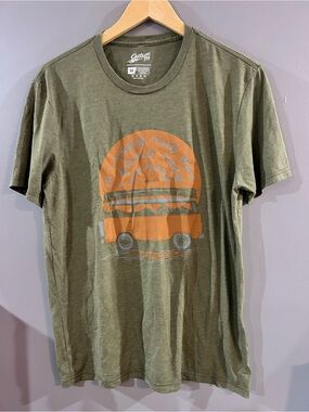 Section 119 Olive Short-Sleeve Graphic Tee with Orange Van Print
